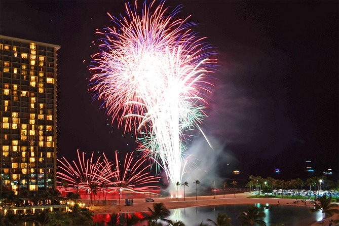 1 waikiki friday walking tour fireworks treats some hula show Waikiki Friday Walking Tour. Fireworks! Treats! Some Hula Show!