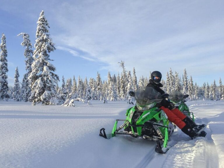 Wilderness Tour With Snowmobile & Ice Fishing