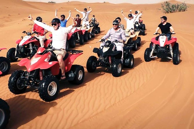 30 Mins Quad Bike, Desert Safari With BBQ Dinner and Camel Ride in Dubai - Thrilling Desert Safari Experience