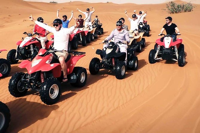 30 Mins Quad Bike, Desert Safari With BBQ Dinner And Camel Ride In Dubai