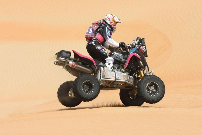 4x4 Self-Drive Quad Bike Safari With Camel Riding - Dune Bashing Experience