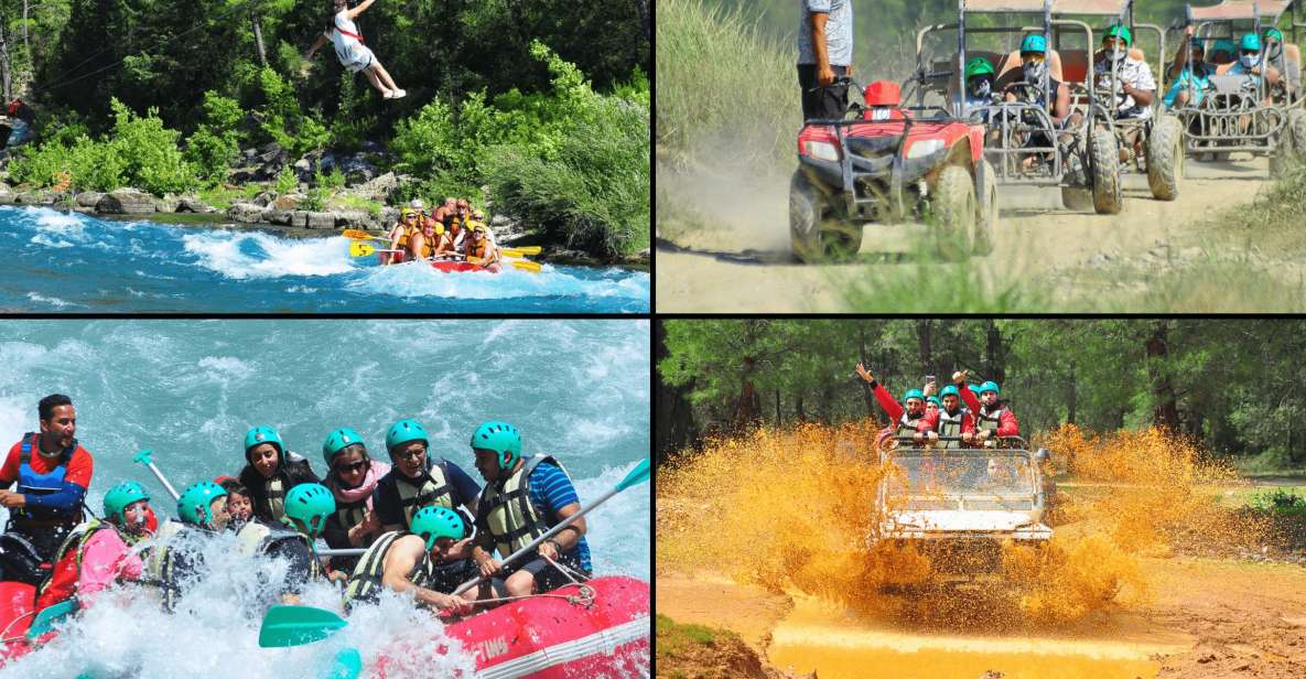 Alanya: Rafting, Zipline, Quad, Buggy, Jeep Tour With Lunch - Activities Offered