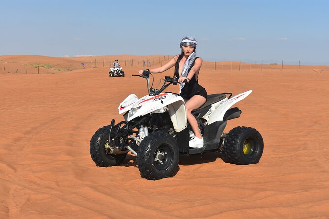 Desert Excursion & Quad Bike Sand Board Camel Ride BBQ Dinner - Activity Inclusions