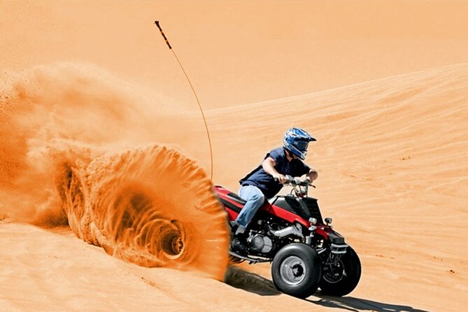 Dubai Desert Safari With BBQ, Quad Bike and Camel Ride Experience - Thrilling Quad Biking Adventure