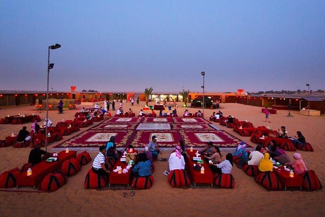 Dubai Desert SafariCamel Ride, Fire Show, Belly Dance, BBQ Dinner - Visual Experience