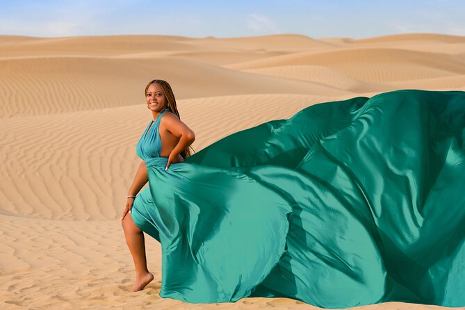 Dubai Flying Dress Private Photoshoot in the Desert - Dress Styles and Services Included