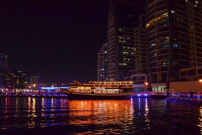 Dubai Marina Dhow Cruise Experience Including Pick Up - Dining and Entertainment