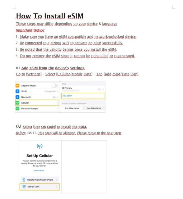 E-sim Norway 10gb - Booking and Activation Process