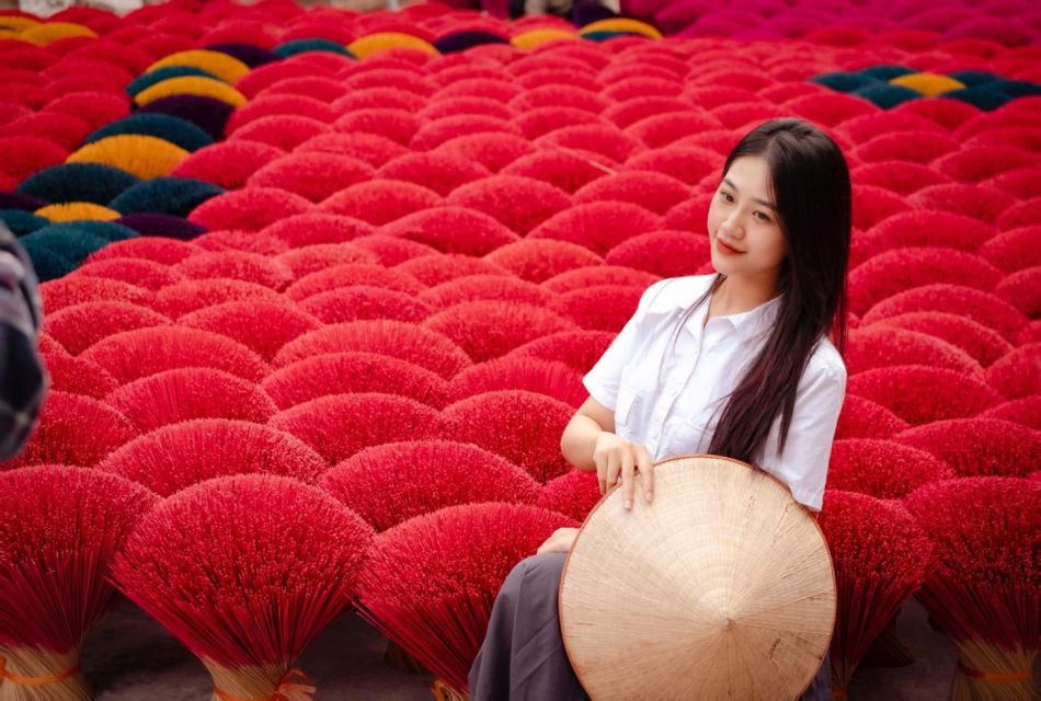 From Hanoi: Incense Village, Conical Hat & Ha Thai Art Tour - Pickup Information and Reservation Details