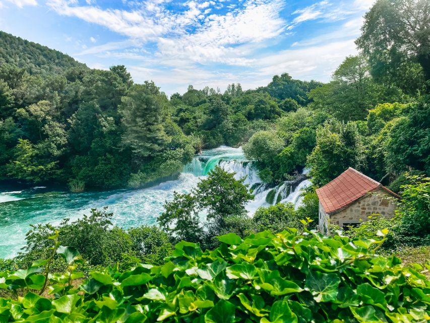 From Split: Krka Waterfalls, Food & Wine Tasting Tour - Boat Cruise & Travertine Barrier Visit