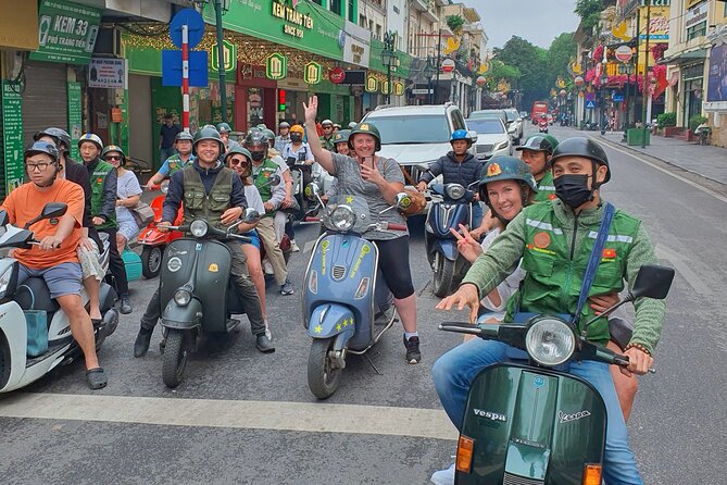 Hanoi Vespa Tours: Food Culture Sight Fun on Army Vespa - Pickup and Language Options