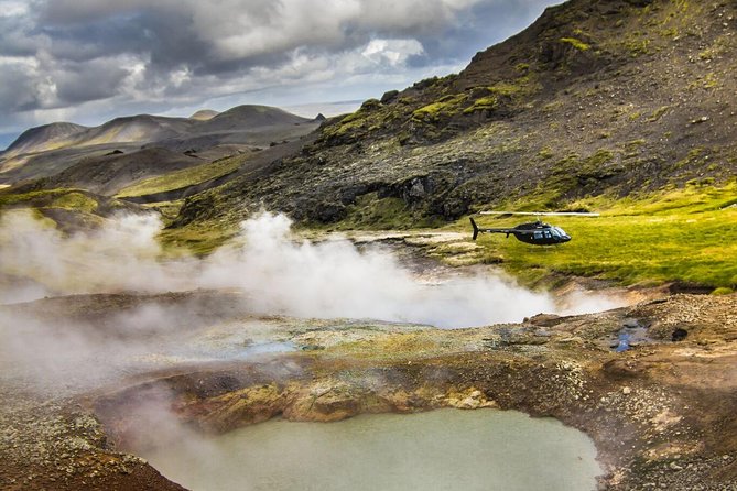 Helicopter Flight Over Geothermal Landscapes From Reykjavik - Geothermal Landscapes