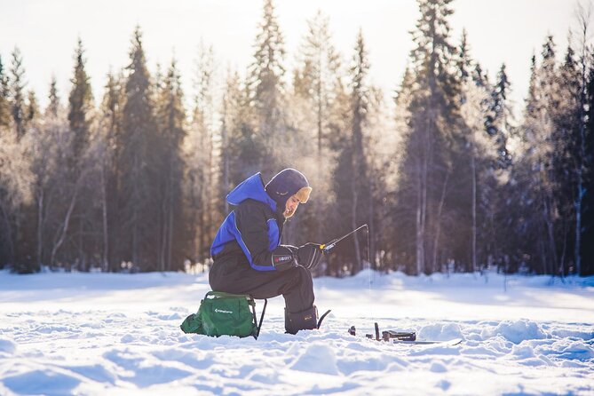Ice Fishing Excursion With Campfire in Rovaniemi - Ice Fishing Basics on Frozen Lake