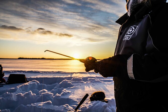 Ice Fishing on a Frozen Lake in Levi - Flexible Cancellation Policy