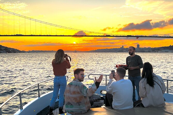 Istanbul Sunset Luxury Yacht Cruise With Snacks and Live Guide - Onboard Treats and Live Guide