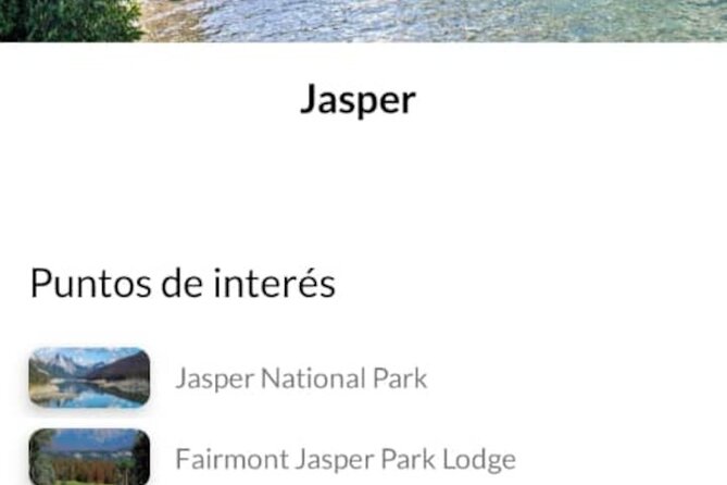 Jasper Self-Guided Routes APP With Audio Guide - What to Expect on the Audio Guide