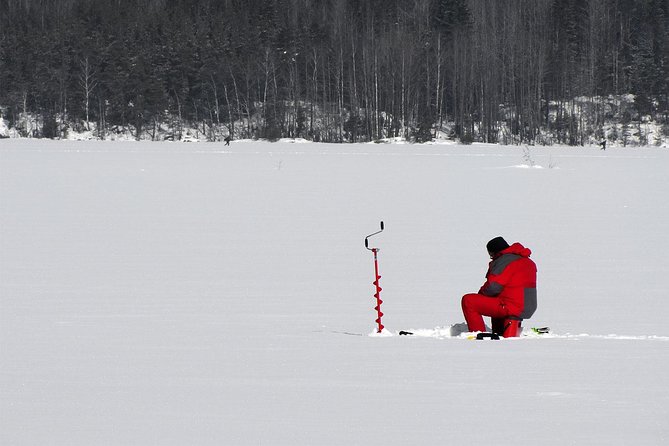 Lakeside Sauna Trip With Ice Fishing and Ice Swimming - Ice Fishing Adventure