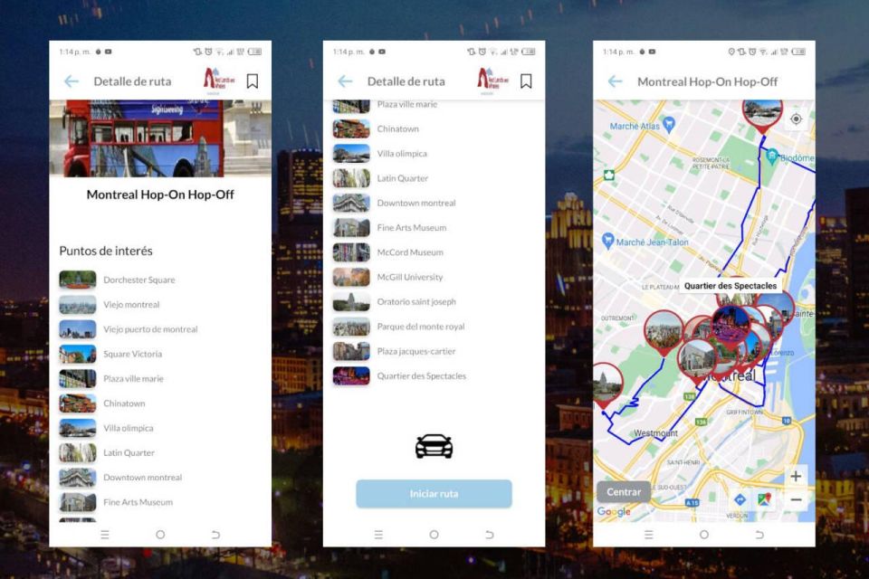 Montreal Self-Guided Tour App - Multilingual Audioguide - Highlights of the Montreal Tour Experience