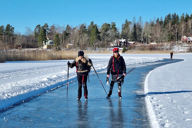 Nordic Ice Skating on a Frozen Lake in Stockholm - Equipment Needed for the Activity