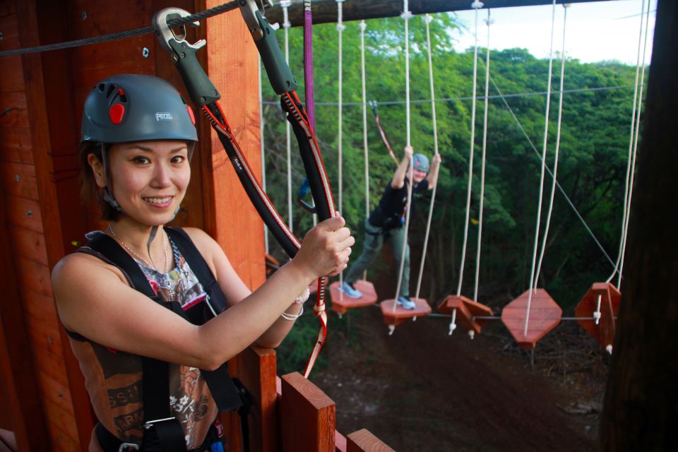 Oahu: Aerial Adventure, Climbing, & Freefall Experience - Detailed Description