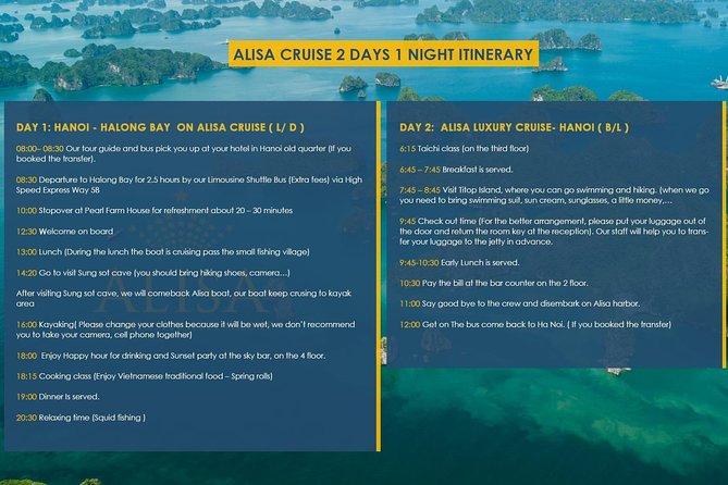 Overnight Luxury 5 Star Alisa Cruise With Meals, Kayak or Bamboo Boat - Booking Details and Pricing