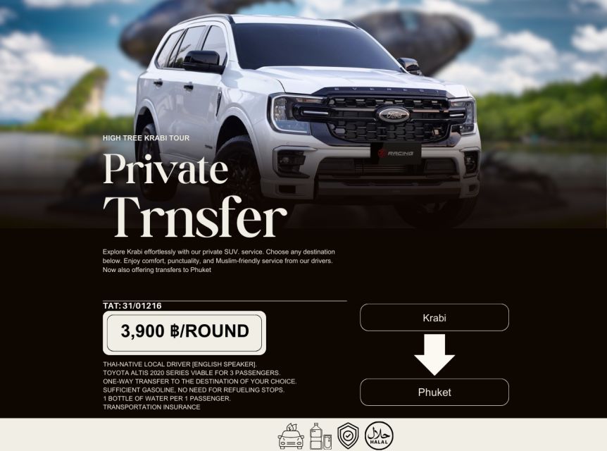 Private SUV-Transfer: One-way Krabi to Phuket - Travel Experience