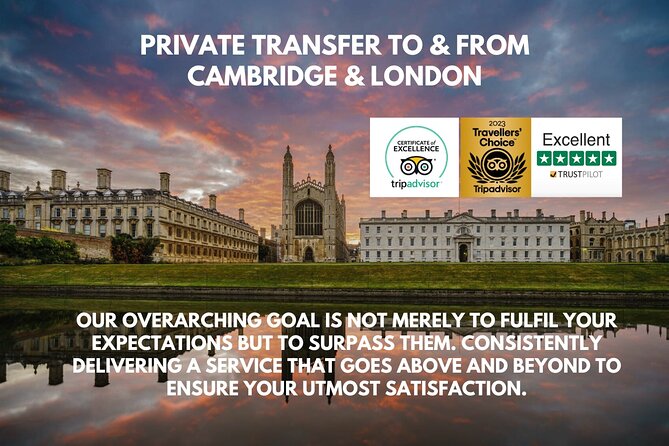 Private Transfer Between London & Cambridge - Meet & Greet - Transportation Details