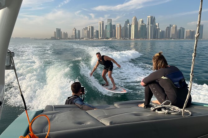 Private Wakesurfing or Wakeboarding Along Dohas Skyline - Participant Requirements
