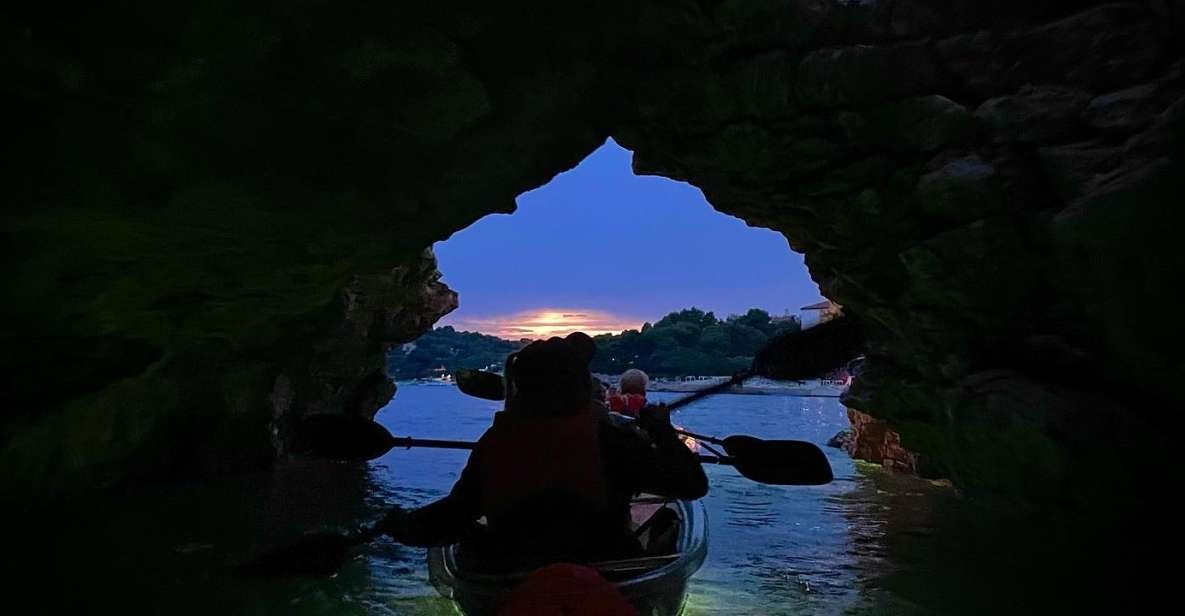 Pula: Clear Kayak Cave and Islands Guided Tour at Night - Activity Duration and Description