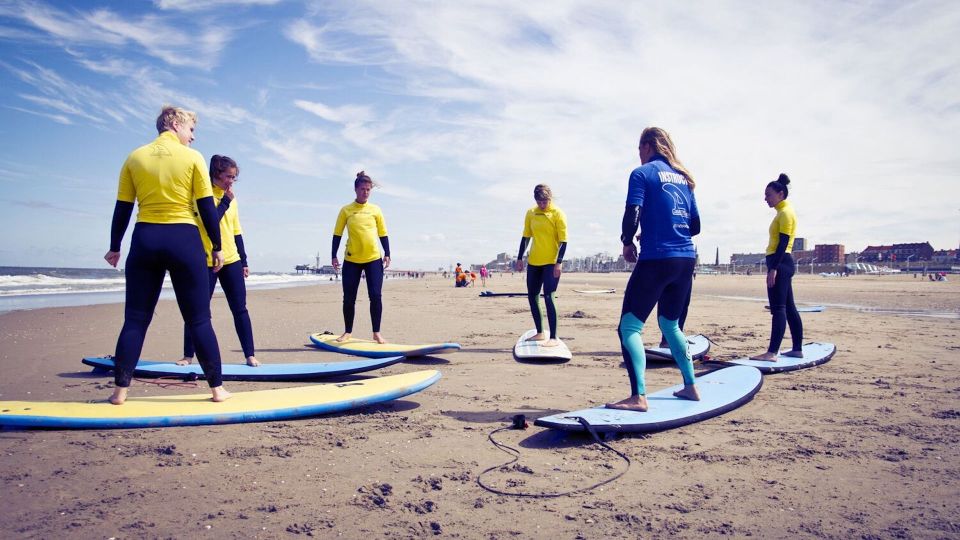 Scheveningen Full-Day Surfing Lessons With Lunch - Surfing in the Waves