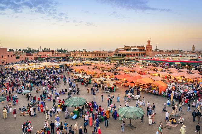 Shared Day Trip Agadir to Marrakech With Guide - Itinerary Overview