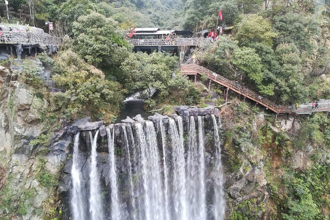 Skywalk Glass Bridge Waterfall Mountain Ancient Cave Private Tour - Itinerary Details