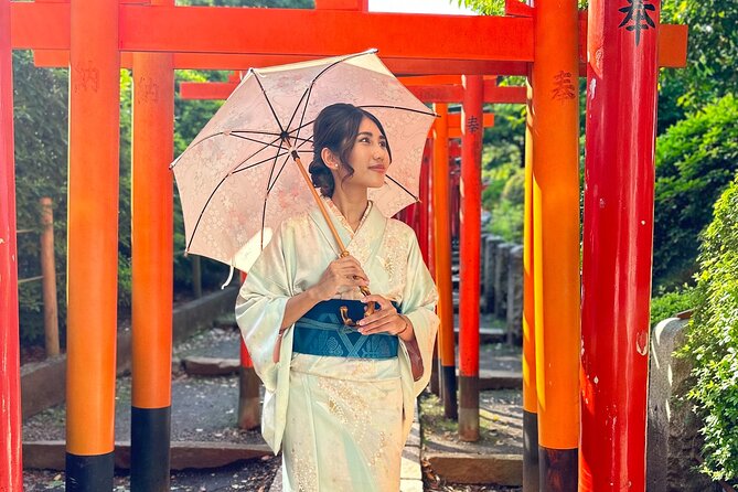 Tokyo : Genuine Tea Ceremony, Kimono Dressing, and Photography - Upcycling Kimono Into Umbrella