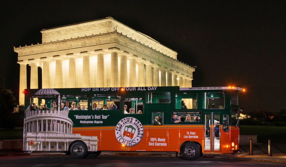 Washington DC: Monuments by Moonlight Nighttime Trolley Tour - Tour Highlights