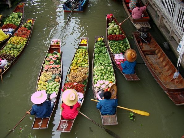 3-Hour Bangkok Floating Market and Big Buddha Temple Canal Tour - Key Points