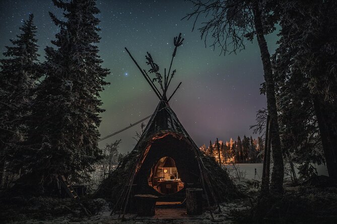 Arctic Lake Aurora Hunt, in a Cozy Lappish Tipi - Enjoy a Small Group Evening Tour