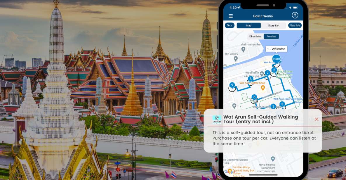 Bangkok: Wat Arun Self-Guided Audio Tour - Inclusions and Recommendations