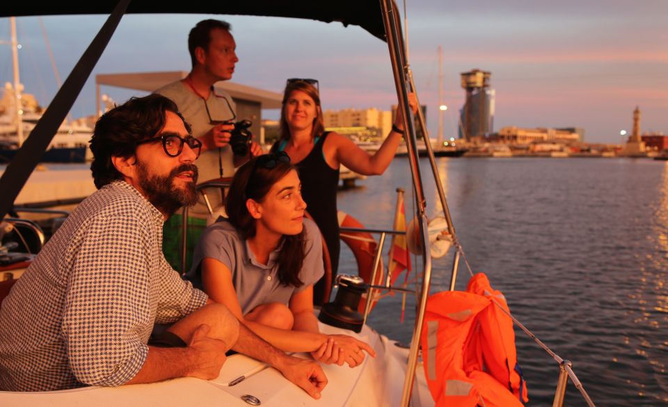 Barcelona: Sunset Sailing Tour With Tapas and Open Bar - Full Description