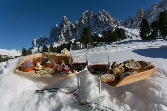 Bolzano Dolomites: Winter Hiking & Sledding Experience - Mountain Hut Lunch Experience