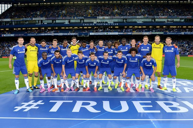 Chelsea Football Match at Stamford Bridge Stadium