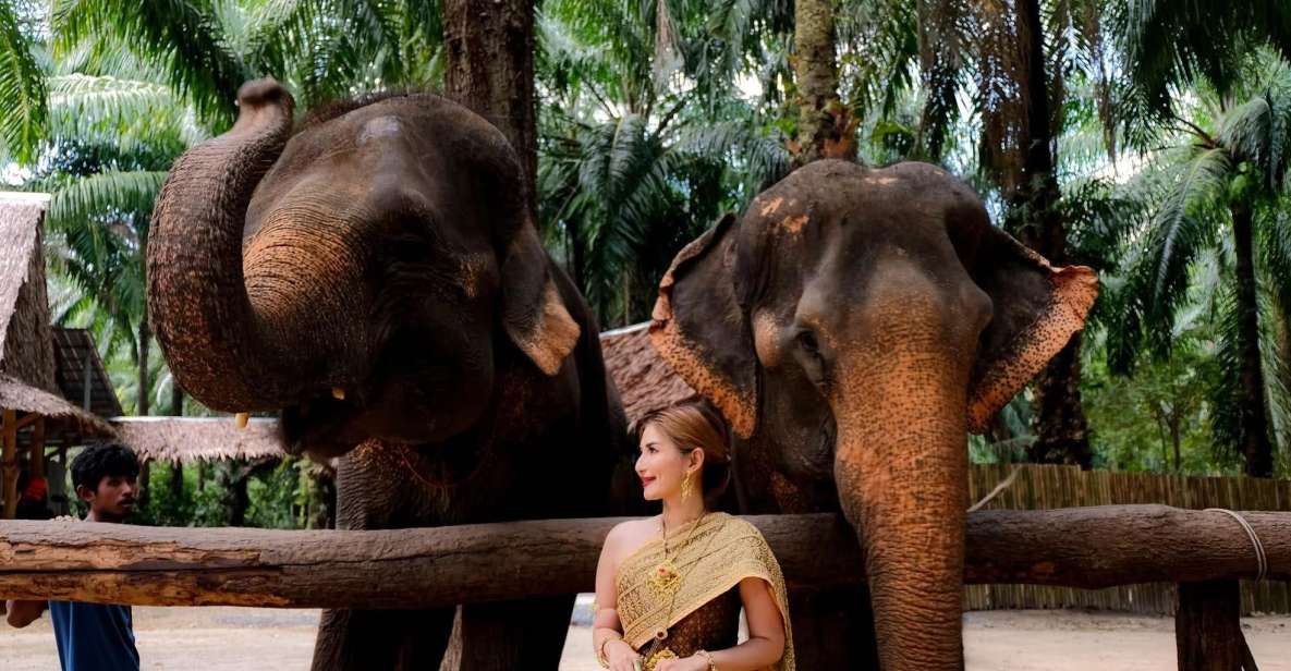 Dress in Thai Costume, Feed Elephants, and Photoshoot - Thai Wooden House Photoshoot