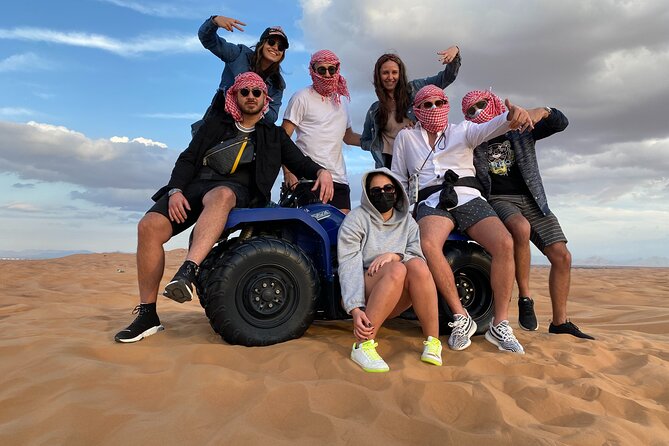 Dubai Red Dunes Quad Bike Safari, Camels, Sandsurf & Refreshment - Common questions