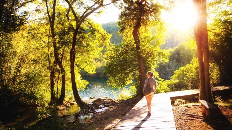 From Split & Trogir:Krka Waterfalls, PrimošTen Swimming Time - Ethno Village Visit