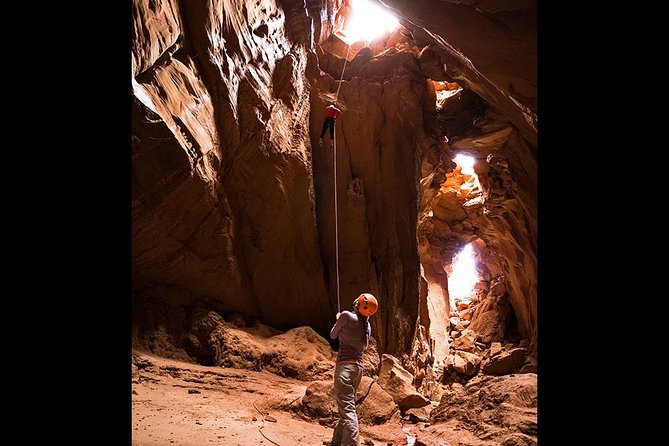 Goblin Valley State Park Canyoneering Adventure - Rappelling in the Fissure