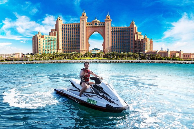 Jet Ski Tour Dubai: La Mer - Burj Al Arab- Atlantis for 1h 30min - Cancelation Policy