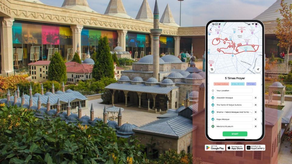 Konya: 5 Times Prayer With GeziBilen Digital Audio Guide - Route Information and Navigation Tips