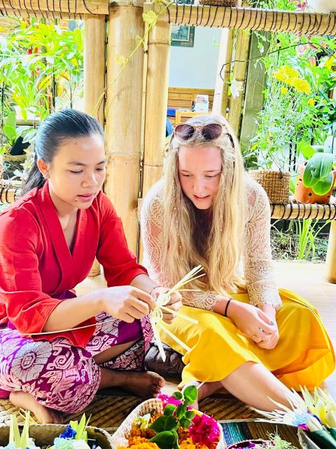 Making Canang for Daily Offering - Spiritual Beliefs in Balinese Culture