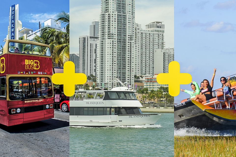 Miami: Open-Top Bus Tour, Biscayne Bay Cruise, & Everglades - Departure Information