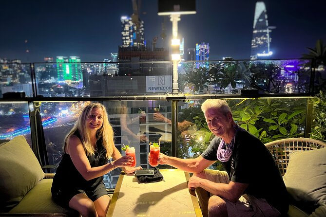 Private Jeep Tour Saigon by Night: Foodie & City Tour - City Views From Rooftop