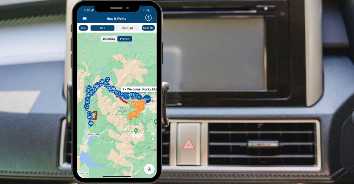 Rocky Mountain National Park: Driving Audio Tour App - Selecting Participants and Date